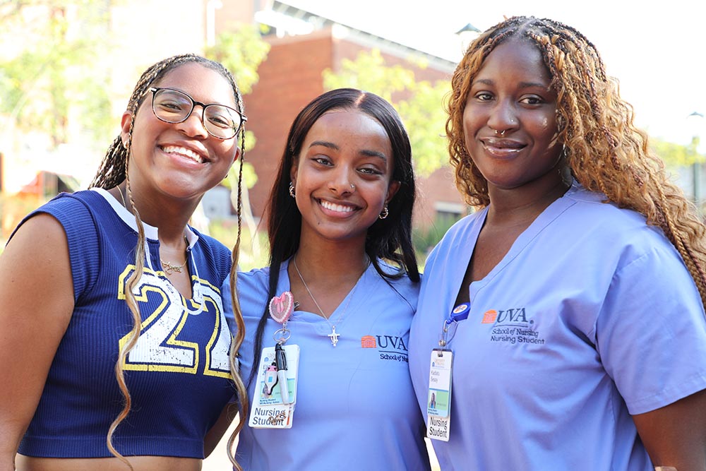 Three nursing students