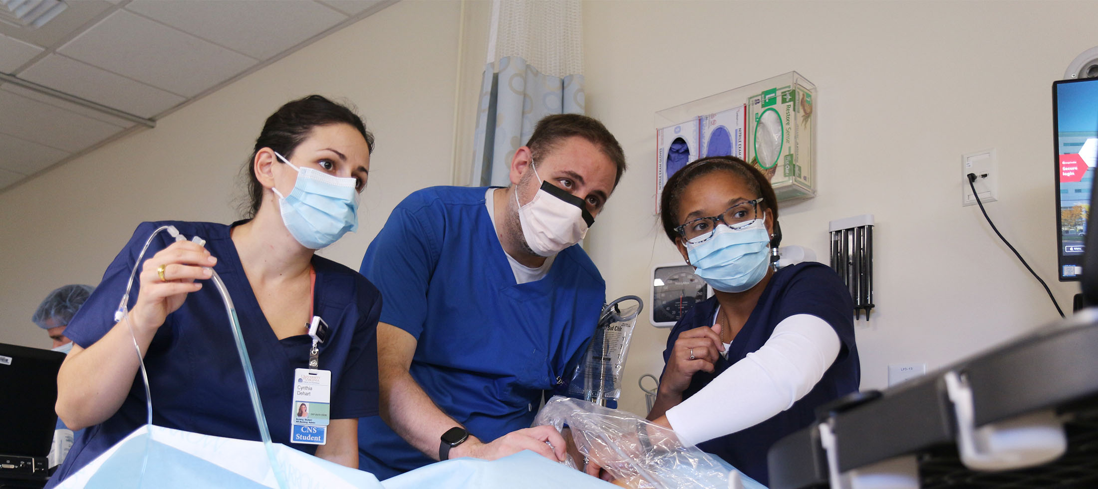 Nursing students in simulation lab