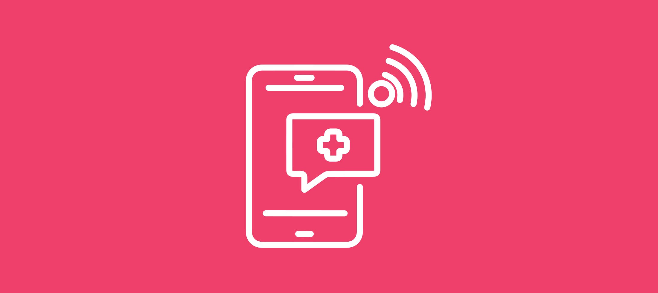 A smartphone graphic with a healthcare icon