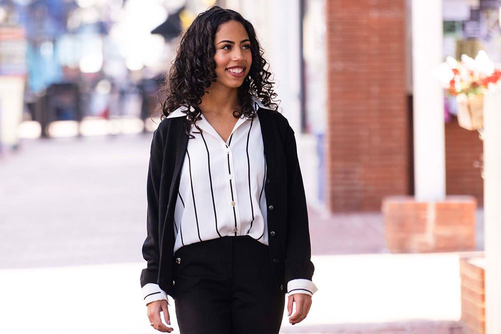 A woman walking