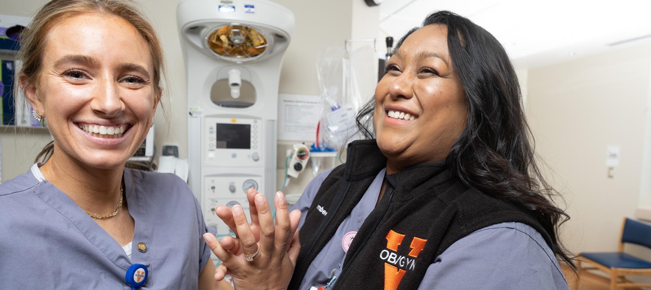 Nurses in a hospital room